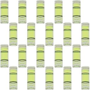 20pcs Archery Bow Sight Bubble Level Cylindrical Spirit Level 6.5x18mm for Archery Replacement Accessories, Transparent