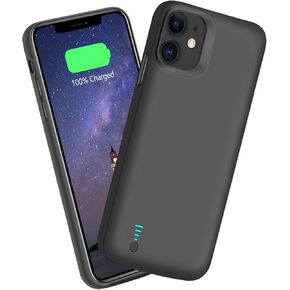 Sitong Battery Case for iPhone 11, 6000mAh Rechargeable Extended Battery Charging Charger Case, Add 120% Extra Juice, Support Wire Headphones Black