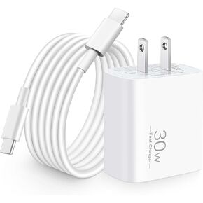 Pixel 9/8/7/6/5 Fast Charger, 30W USB C Charger Block for Google Pixel 9/9 Pro/9 Pro XL/8/8a /8 Pro/7 Pro/7a/7/6/5/4/3 XL, Galaxy S24/S23/S22, Type C Fast Charging Block Plug with 6FT USB C to C Cable