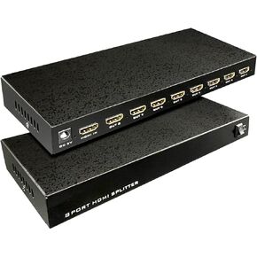 1x8 HDMI Splitter by Anlink-1 in 8 Out,Premium Quality Ultra HD 4K 60HZ 2.0 1x8 HDMI Splitter High Resolutions Up to 4Kx2K&3D,Supports EDID and HDCP Control - Adapter Included