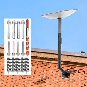 Click-in Design Starlink Mounting Kit, Starlink Long Wall Mount, Starlink Pole Mount, Starlink Mount, for Starlink Internet Kit Satellite (Include Screws & Drill bit & Cable Clips)