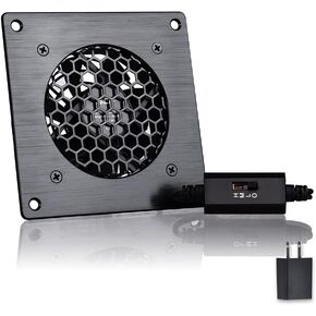 USB Cabinet 80MM Fan Quiet Cooling Fan System 4" with Speed Control, for Home Theater AV Cabinets