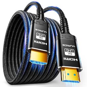 10K 8K HDMI Cable, 1.5FT, 3.3FT, 6.6FT, 10FT, 16FT, 20FT, 25FT Heavy Duty High-Speed Braided HDMI Cable, Professional HDMI Cord, 48Gbps, 4K@120Hz, 8K@60Hz, HDR, DTS:X, HDCP 2.2/2.3 in Saudi Arabia