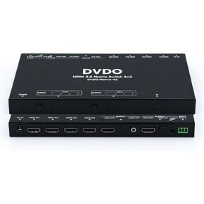 DVDO HDMI Matrix Switcher 4x2 | Ultra HD 4K HDMI Matrix Switch | Supports up to 4K Ultra HD and DCI Resolutions | Maximum Data Rate of 18 Gbps