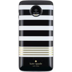Kate Spade Power Pack Case MotoMod For Moto Z and Moto Z Force Droid-2200 mAh - Black and White Stripe