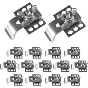 304 Stainless Steel Sink Mounting Bracket Clip Kit (15 Pack),Kitchen Bathroom Universal Epoxy Undermount Sink Wash/wash Basin Support Clamps
