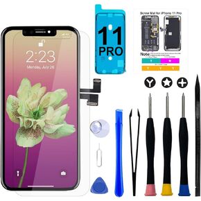 Brinonac for iPhone 11 Pro Screen Replacement Kit, 5.8 inch LCD Display 3D Touch Screen Digitizer Frame Assembly Set with Repair Tools
