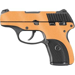 MightySkins Glossy Glitter Skin Compatible with Ruger LC9 9mm 3.12 Barrel - Solid Orange | Protective Durable High-Gloss Glitter Finish | Easy to Apply, Remove, and Change Styles | Made in The USA