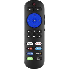 Pack of 2 Remote for Roku Remote, for Roku Player Remote, for Roku TV Remote, for Roku Box 1 2 3 4, Roku Express, Roku Premiere, Roku Ultra, for TCL Hisense Onn Roku TV with Anti-Loss Cover