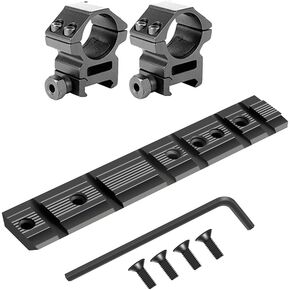 GOTICAL Ruger 10/22 and 3/8" Tactical 4x32 Compact Scope Rangefinder - Reticle Hunting Riflescopes Hair Reticle and Ruger 10/22 Weaver and 3/8" Predrilled (Combo of 2)