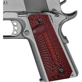 Cool Hand 1911 Full Size G10 Grips for Kimber, Colt, Rock Island, Springfield, Taurus Pistol, Gun Grips Screws Included, Mag Release, Ambi Safety Cut, Sunburst Texture