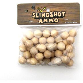 TG,LLC Treasure Gurus Wooden Pellets Slingshot Ammunition Rounds 40 Wood Sling Shot Ammo Balls