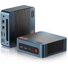 M4 Mini PC, AMD Ryzen 7 8745HS (Up to 4.9GHz), 32GB DDR5/1TB PCIe4 SSD, Win 11 Pro, 4K Triple Display/USB4/Oculink, Dual 2.5G LAN/Wi-Fi 6E, Compact Desktop for Gaming, Office, Design