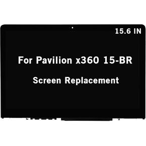 15.6" Screen Replacement for HP Pavilion x360 15-br 15-br000 15-br100 15-br010NR 15-br018NA 15-br052OD 15-br077NR 15-br080WM 15-BR095MS Series 925711-001 FHD 1920x1080 LCD Display Touch Screen
