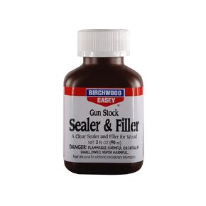 Birchwood Casey Easy-to-Use Fast-Drying Clear Sealer & Filler for Wood Gun Stock, 3 OZ Bottle
