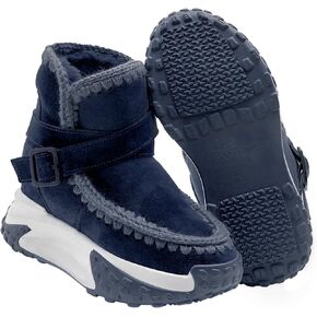 Womens Hiking Snow Winter Boots Work Ankle Boots for Women Comfortable Warm Fur Boots for Backpacking