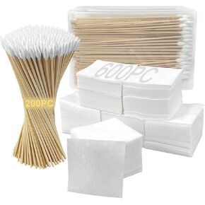 Gun Cleaning Kit - 2" Gun Cleaning Patches & 6" Gun Cleaning Swabs - Comprehensive Firearm Maintenance Accessories for All Calibers - Lint-Free, Absorbent Cloths for Precision Barrel Cleaning