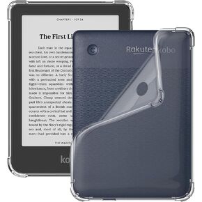 Case for 6" Kobo Clara Colour/Clara BW/Clara 2E eReader, Lightweight Anti-Scratch Shockproof Soft TPU Back Clear Cover Compatible with Kobo Clara Colour(N367)/Clara BW(N365)/Clara 2E(N506)