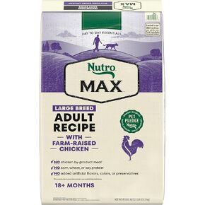 Nutro Max Adult Large Breed Dry Dog Food with Farm-Raised Chicken, 36 lb. Bag