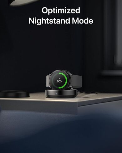 حامل شاحن لاسلكي من إنتوفال لساعة سامسونج جالاكسي 6/5/4/3، نشط 2/1، شاحن مغناطيسي ومحمول لجهاز جالاكسي، ملحقات قاعدة شحن سريعة لساعة جالاكسي (T1S، CC) in Kuwait