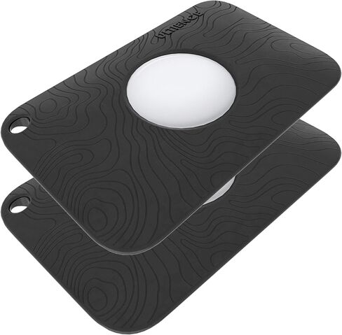 [Never Pops Out, Double-Sided Flat] Upgraded AirTag Holder for Wallet, Apple AirTag Card Case, Slimmer Than AirTag Itself, No Bulging, Sturdy, No Deformation of Wallet for Long Time Use (Black) in Saudi Arabia