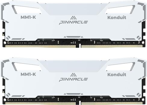 Timetec Pinnacle Konduit 16GB KIT(2x8GB) DDR4 3600MHz PC4-28800 CL18-22-22-42 XMP2.0 Overclocking 1.35V Compatible for AMD and Intel Desktop Gaming PC Memory Module RAM - White in Saudi Arabia