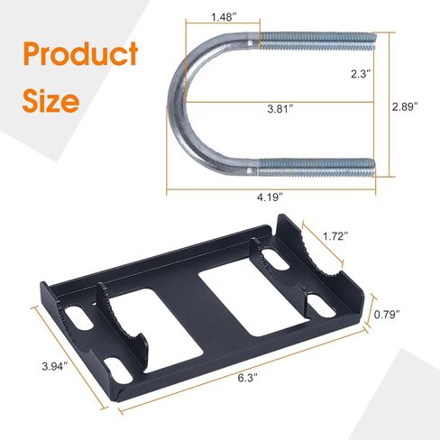 Pole Mount for Starlink gen 2, Antenna Starlink Pole Mount Adapter with U Bolt Pole Clamp Bracket Kit, Heavy Steel TV Satellite Dish Pipe Pole Clamp for Starlink Pole Mount Bracket in Saudi Arabia