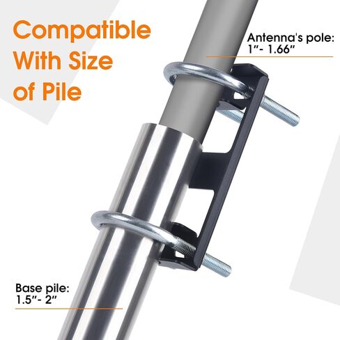 Pole Mount for Starlink gen 2, Antenna Starlink Pole Mount Adapter with U Bolt Pole Clamp Bracket Kit, Heavy Steel TV Satellite Dish Pipe Pole Clamp for Starlink Pole Mount Bracket in Saudi Arabia