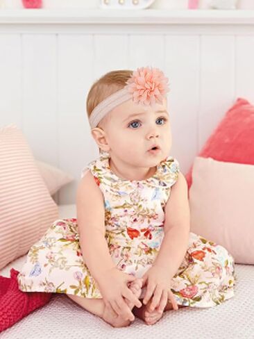 30 قطعة من عصابات الرأس للفتيات من DED، أربطة رأس ناعمة من الشيفون على شكل زهرة، إكسسوارات للشعر لحديثي الولادة والرضع والأطفال الصغار in Kuwait