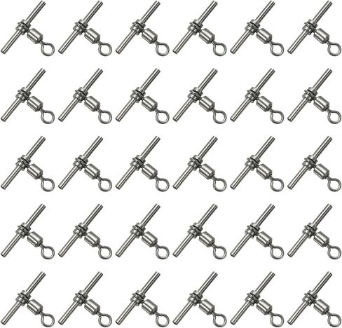 PATIKIL Fishing Swivels, 3-Way T-Shape Brass Swivel Sleeve Fishing Tackle High Strength Cross Line Swivels for Rigs Freshwater Saltwater in Kuwait