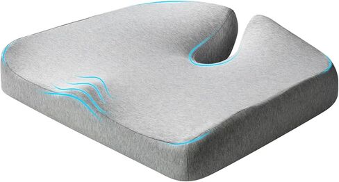 Extra-Large Memory seat Cushion 21.5 * 17.7 * 4 inches Suitable for Office Chairs, Cars, Floor has Good air Permeability and Support is The Gift for Large Size and sedentary Crowd (Black) in Saudi Arabia