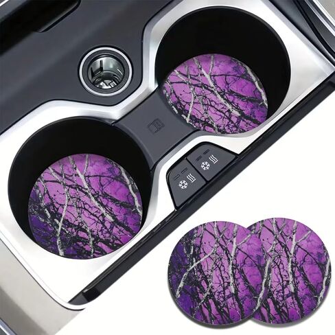 Jeiento Halloween Decoration Coasters Car Coasters Absorbent Cup Holder Drink Coaster for Men Women Novelty Car Accessories Decorations Gifts 2.8 Inch in Kuwait