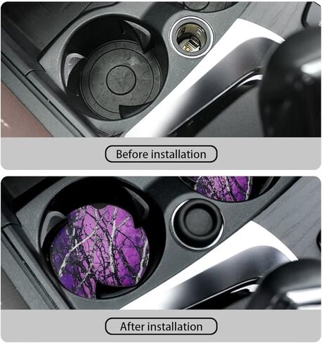 Jeiento Halloween Decoration Coasters Car Coasters Absorbent Cup Holder Drink Coaster for Men Women Novelty Car Accessories Decorations Gifts 2.8 Inch in Kuwait