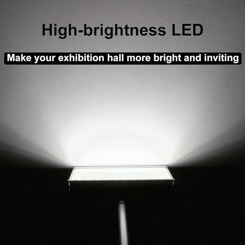 Trade Show Lights LED Display and Exhibit Arm Lighting, Connectable Tradeshow Lights Included Clamps, Mounting Brackets, Power Cables, Connect Cables (2pcs Grey) in Saudi Arabia