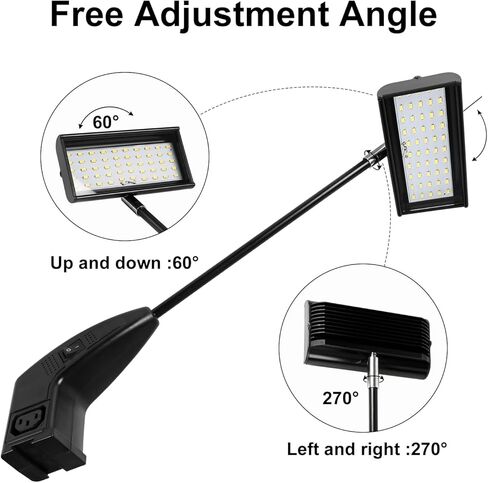 Trade Show Lights LED Display and Exhibit Arm Lighting, Connectable Tradeshow Lights Included Clamps, Mounting Brackets, Power Cables, Connect Cables (2pcs Grey) in Saudi Arabia