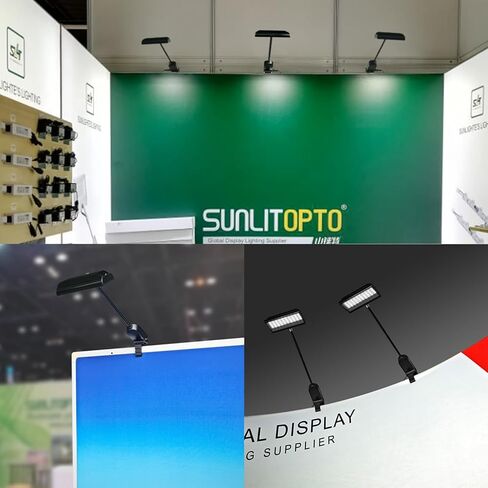 Trade Show Lights LED Display and Exhibit Arm Lighting, Connectable Tradeshow Lights Included Clamps, Mounting Brackets, Power Cables, Connect Cables (2pcs Grey) in Saudi Arabia
