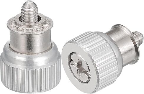 uxcell 5 قطع M4-0.7x5.84 ملم حافظة كمبيوتر من الفولاذ المقاوم للصدأ، PF11 رأس مخرش زنبركي مثبتة ذاتيًا لحافظة الكمبيوتر الشخصي، فضي أبيض in Saudi Arabia