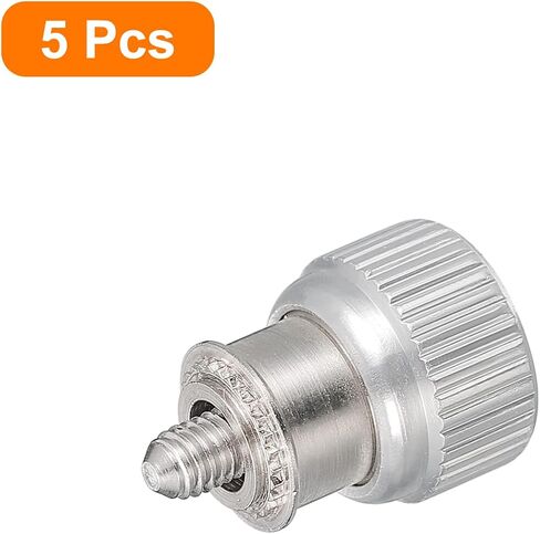 uxcell 5 قطع M4-0.7x5.84 ملم حافظة كمبيوتر من الفولاذ المقاوم للصدأ، PF11 رأس مخرش زنبركي مثبتة ذاتيًا لحافظة الكمبيوتر الشخصي، فضي أبيض in Saudi Arabia