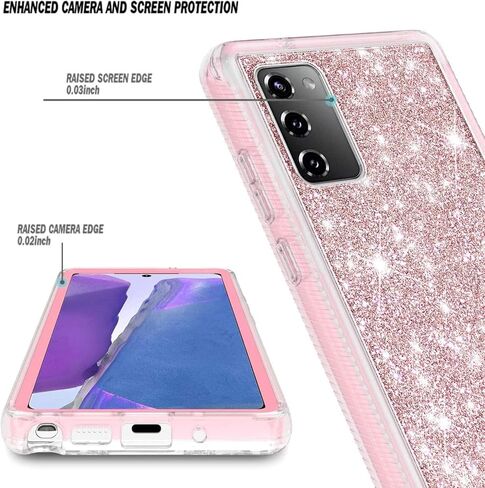 NGB Supremacy متوافق مع حافظة Samsung Galaxy S20 Plus/S20 Plus 5G، حماية كاملة للجسم مع حامل حلقة/حزام معصم، غطاء حماية مقاوم للصدمات (ذهبي وردي لامع) in Kuwait
