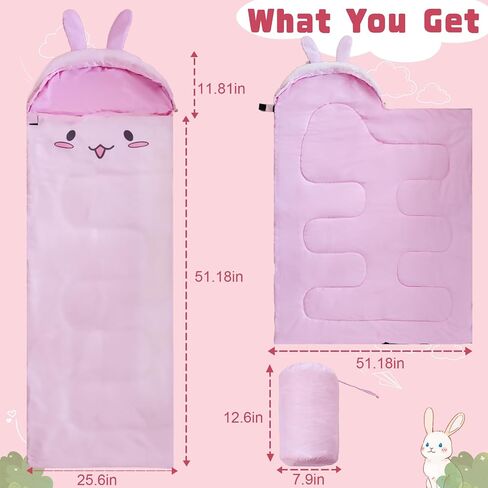 Boys' and Girls' Kids Sleeping Bag, Ages 3+, Camping Moisture-Resistant, Multi-Functional, 74 Inches Large Children's Sleeping Bag, Children's Sleeping Bag Blanket in Saudi Arabia