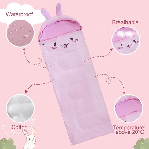 Boys' and Girls' Kids Sleeping Bag, Ages 3+, Camping Moisture-Resistant, Multi-Functional, 74 Inches Large Children's Sleeping Bag, Children's Sleeping Bag Blanket in Saudi Arabia