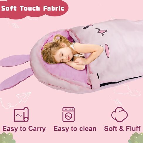 Boys' and Girls' Kids Sleeping Bag, Ages 3+, Camping Moisture-Resistant, Multi-Functional, 74 Inches Large Children's Sleeping Bag, Children's Sleeping Bag Blanket in Saudi Arabia