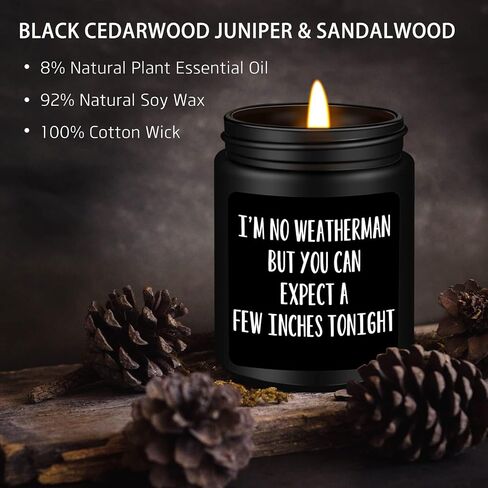 Homsolver Set of 4 Scented Candles, Candles for Men, Scented Candles for Home Decor, Gifts for Men, Vanilla, Lavender, Sandalwood, Eucalyptus Scented with Black Jar in Kuwait