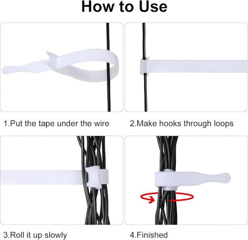 110 قطعة من روابط الكابلات القابلة لإعادة الاستخدام من OneLeaf، ربطات منظم سلك قابلة للتعديل مقاس 8 × 1/2 بوصة، ربطات سلكية لإدارة الكابلات متعددة الأغراض لتنظيم المنزل والمكتب ومراكز البيانات، أبيض (OL-VCT-SG) in Kuwait