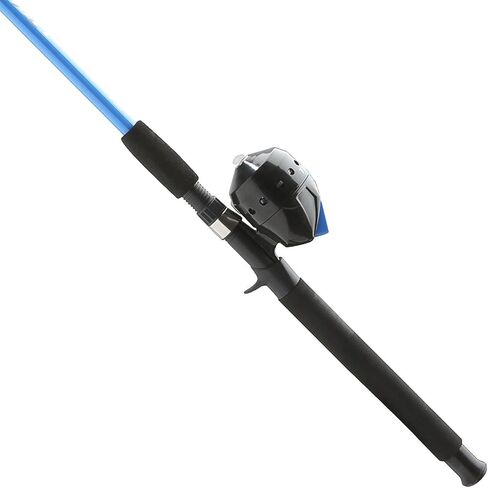 شكسبير تايجر سبينكاست بكرة وقضيب صيد كومبو، 6'6" قضيب مكون من قطعتين، هيكل فارغ من الألياف الزجاجية الأنبوبية، مقبض EVA مريح ومتين in Kuwait