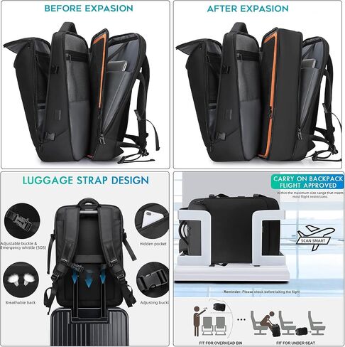 Vacuum backpack with pump,compression backpack for travel,50l Airback Backpack With Vacuum Seal,Business Back Pack,USB Charging Port bags Water Resistant Travel Backpack for Women & Men in Saudi Arabia