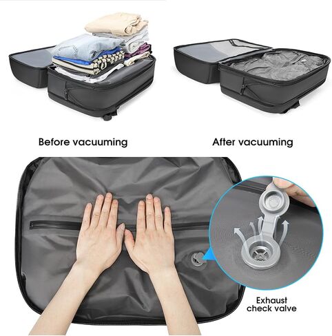 Vacuum backpack with pump,compression backpack for travel,50l Airback Backpack With Vacuum Seal,Business Back Pack,USB Charging Port bags Water Resistant Travel Backpack for Women & Men in Saudi Arabia