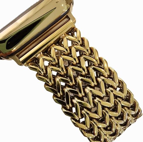 DSAAplus Compatible With Apple Watch Band 38mm 40mm 41mm 42mm 44mm 45mm 46mm 49mm,Stainless Steel Metal Gold Chain Cowboy Style Replacement iWatch Series1/2/3/4/5/6/7/8/9/10/SE/Ultra Strap Wristband in Saudi Arabia