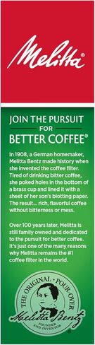 Melitta #4 Cone Coffee Filters, Unbleached Natural Brown, 100 Count (Pack of 3) 300 Total Filters Count - Packaging May Vary in Kuwait