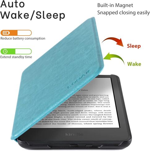 حافظة CoBak لجميع إصدارات Kindle 11th Generation 2022 الجديدة فقط - غطاء ذكي من جلد البولي يوريثان فائق النحافة مع خاصية النوم والاستيقاظ التلقائي، حافظة حماية ممتازة لجهاز Kindle 2025 in Saudi Arabia